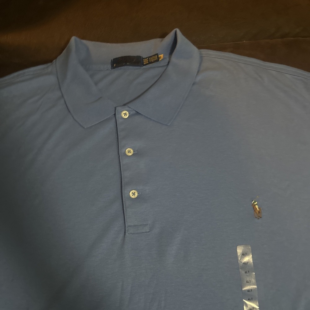 Polo Ralph Lauren Shirt 4XLT Soft Touch Polo Mens Blue Big&Tall